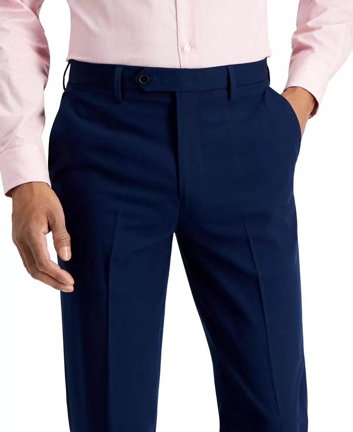 Nautica Mens Skinny fit Dress Pants 42 / 30 Navy Blue Solid