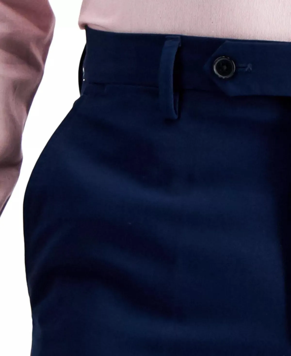 Nautica Mens Skinny fit Dress Pants 42 / 30 Navy Blue Solid