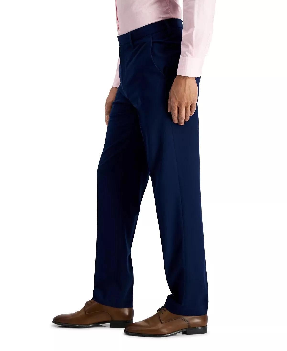 Nautica Mens Skinny fit Dress Pants 42 / 30 Navy Blue Solid