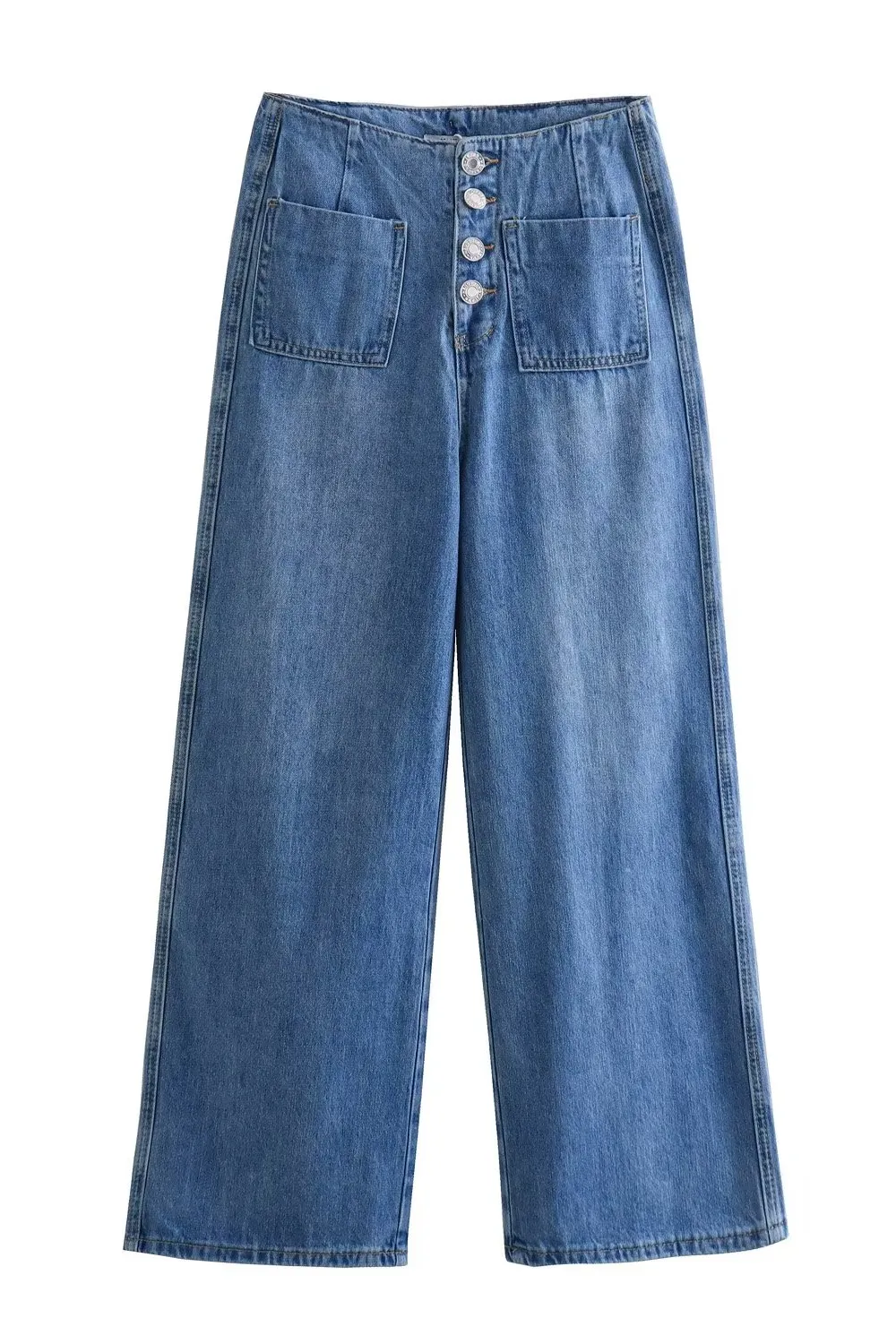 'Nicolette' High-Waist Wide-Leg Jeans (2 Colors)