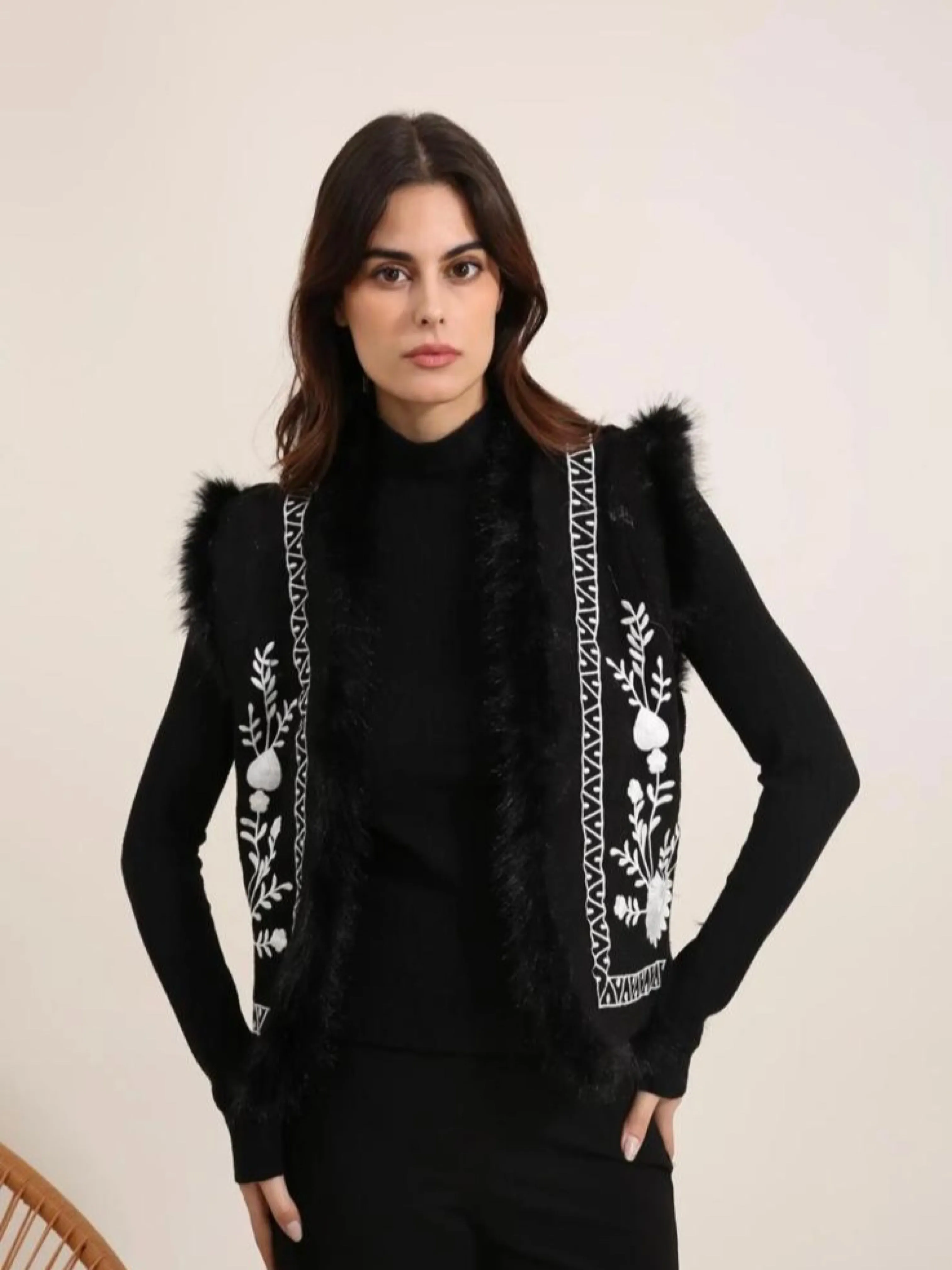Noah Knitted Gilet - Black