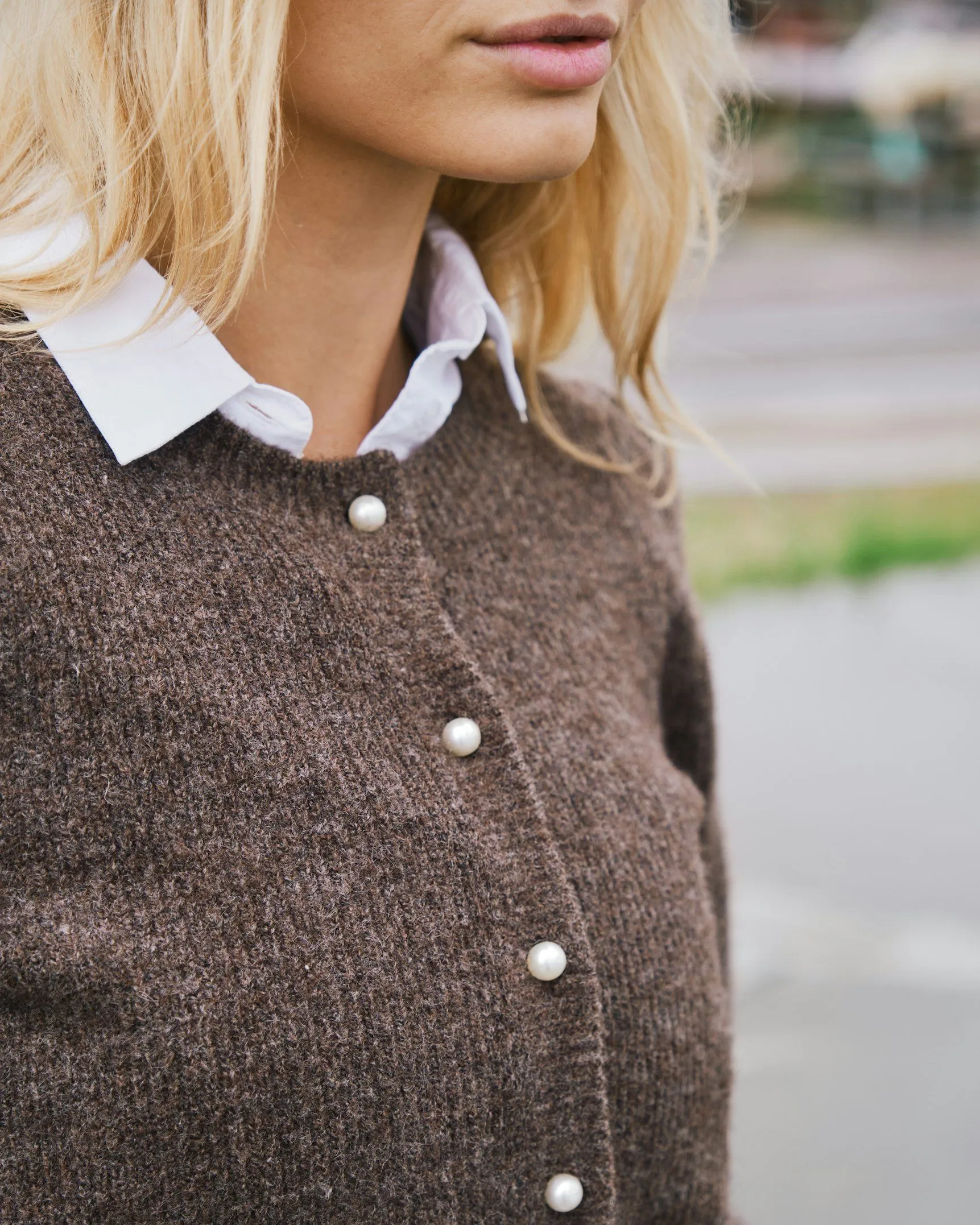 Nuna Knit Cardigan - Brown Melange