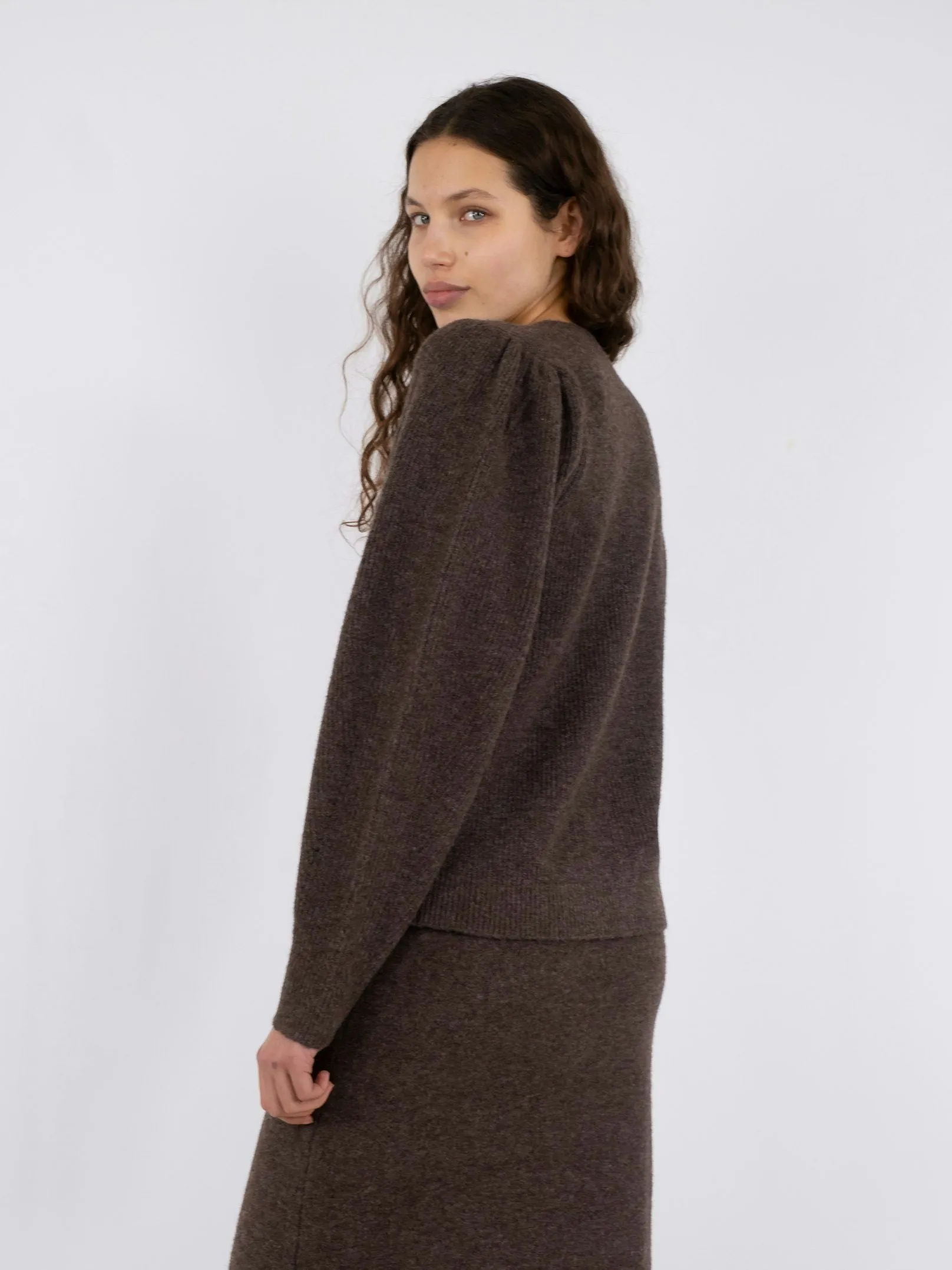 Nuna Knit Cardigan - Brown Melange