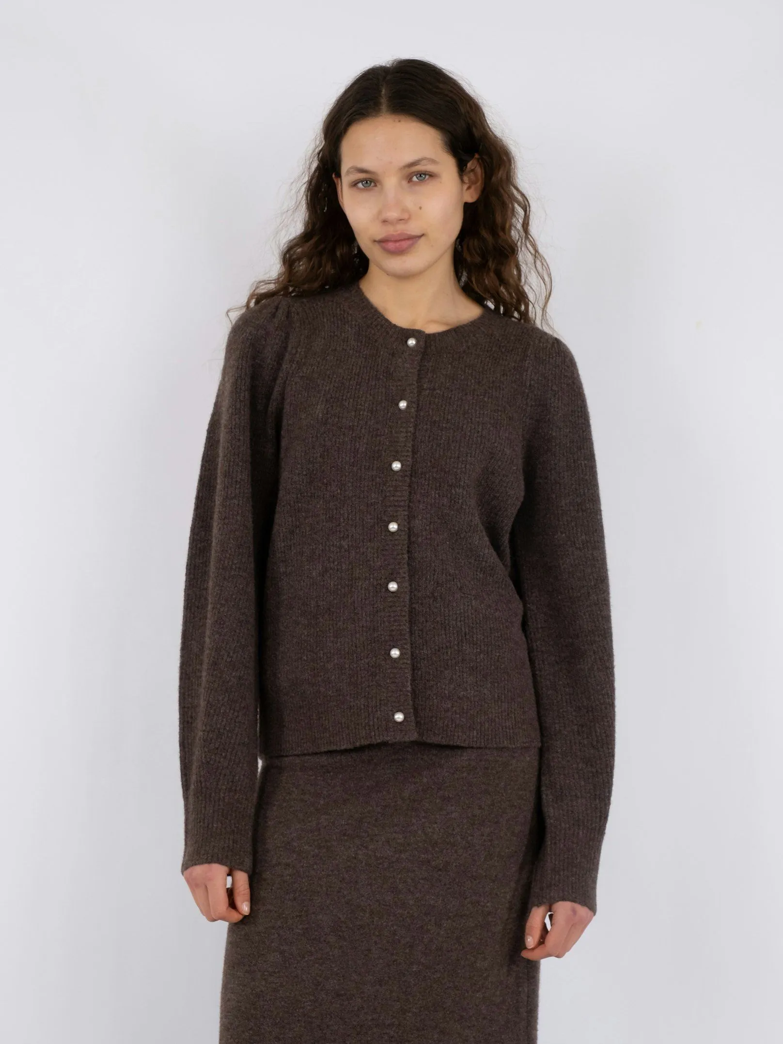 Nuna Knit Cardigan - Brown Melange