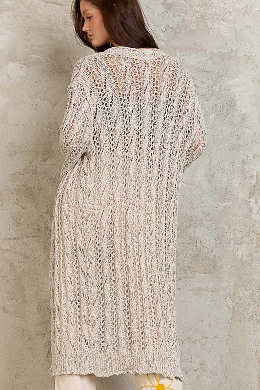 Oatmeal Long Cardigan