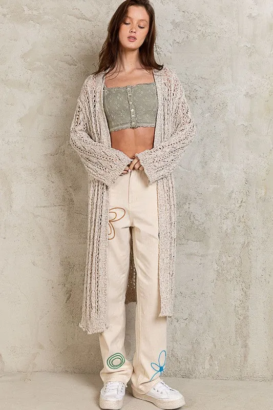 Oatmeal Long Cardigan