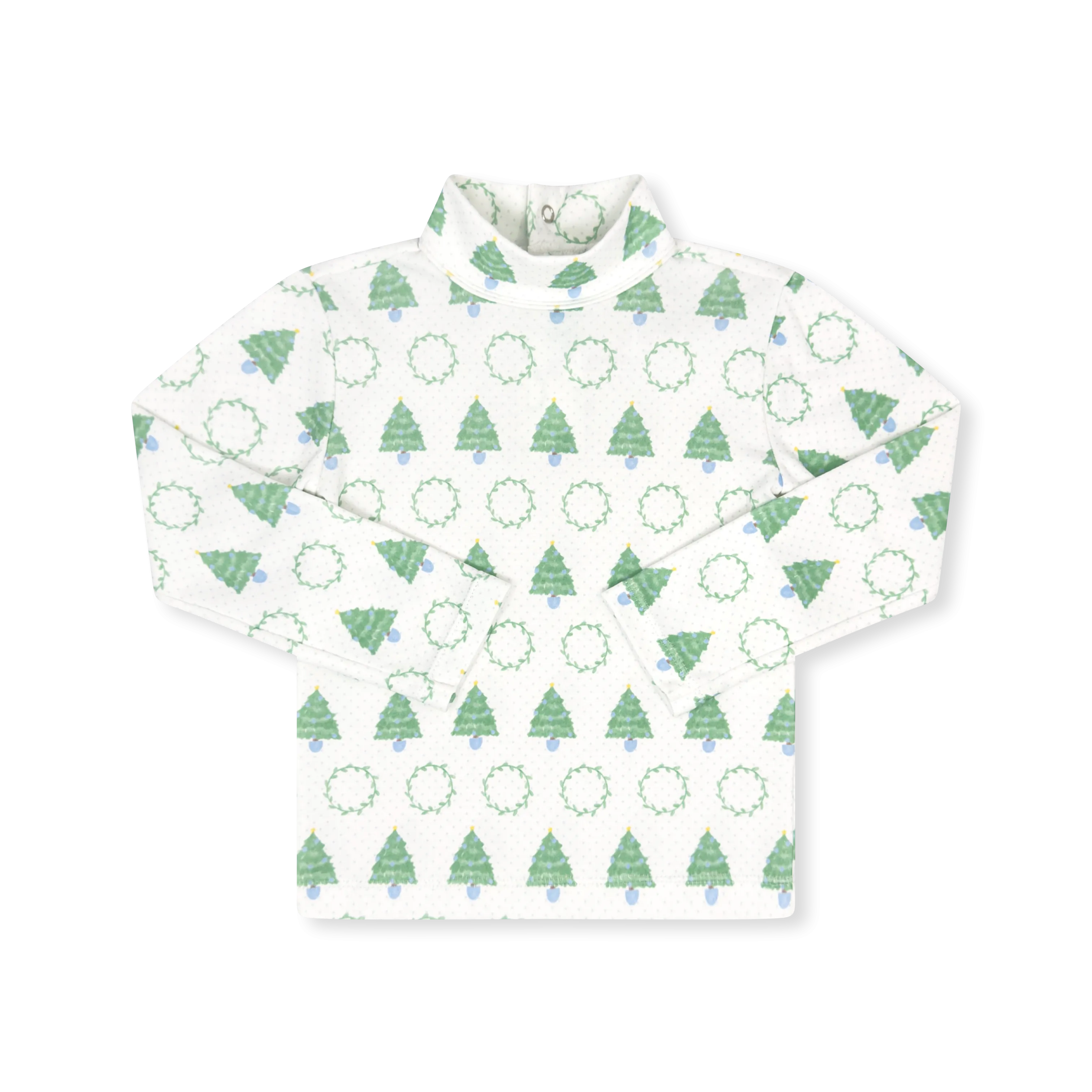 Oh Christmas Blue Tree Tiny Tot Turtleneck