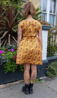 Orange Cactus Belted Dress