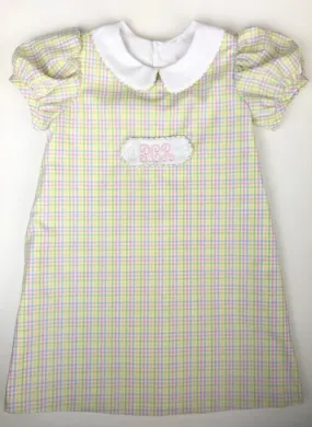 Pastel Checks Tab Dress