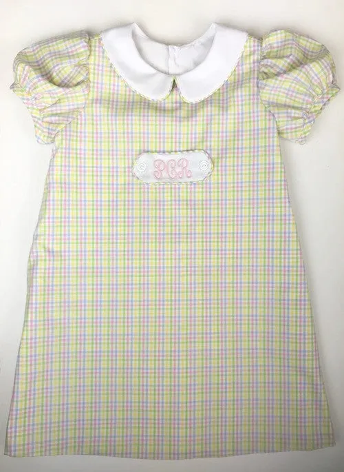 Pastel Checks Tab Dress