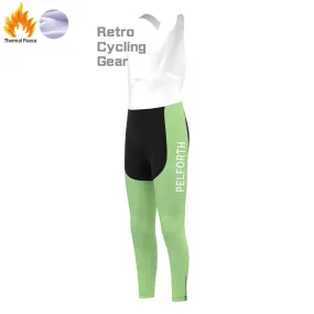 PELFORTH Mint Green Fleece Retro Cycling Pants
