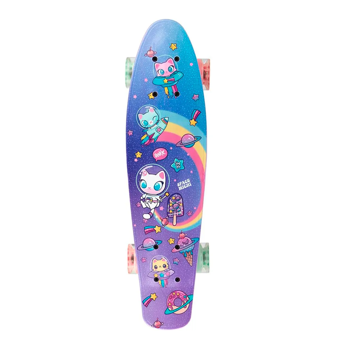 PENNYBOARD PATINETA COMPLETA MINI CRUISIER ONIX MORADO ROSA