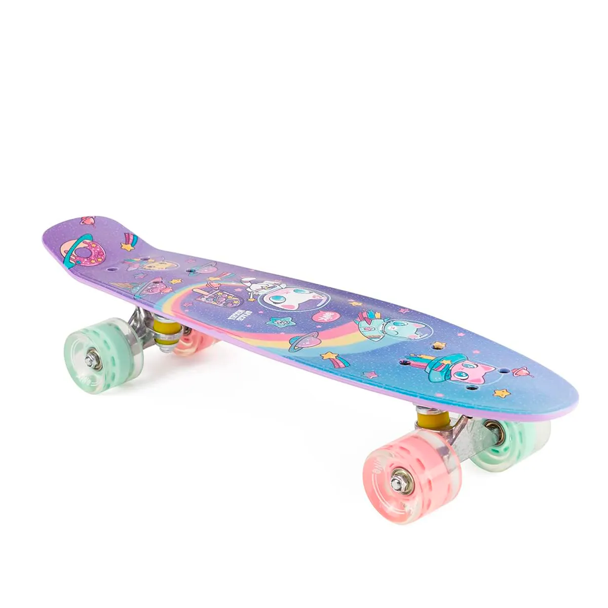 PENNYBOARD PATINETA COMPLETA MINI CRUISIER ONIX MORADO ROSA