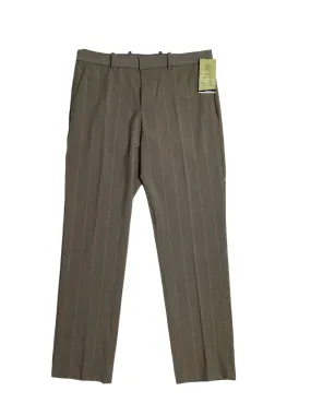 Perry Ellis Portfolio Mens Modern Fit Stretch Dress Pants Dark Beige 32 x 30
