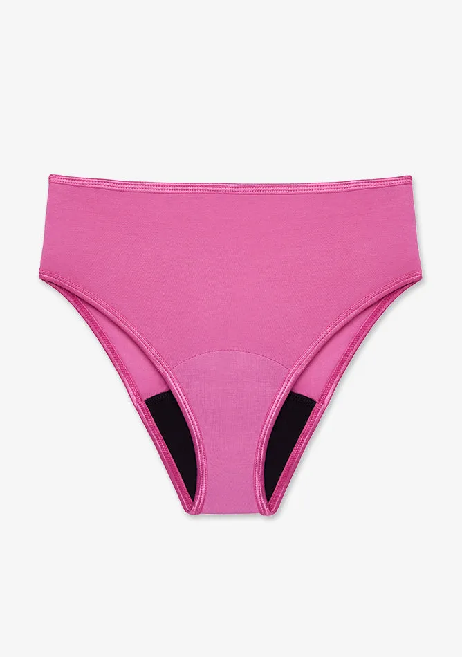 Pink High Waisted Period Pant - Moderate to Heavy Absorbency