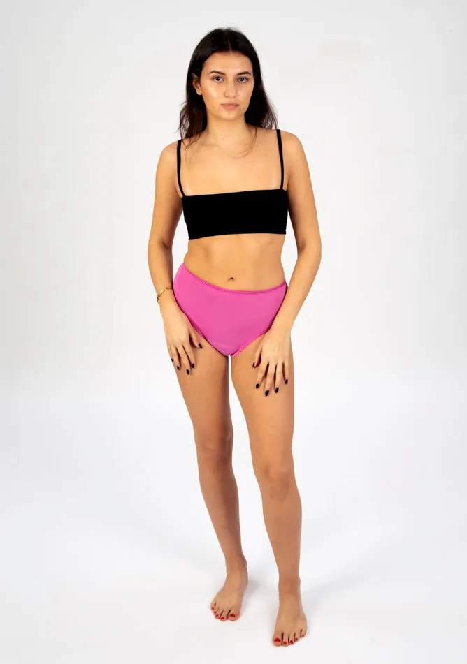 Pink High Waisted Period Pant - Moderate to Heavy Absorbency