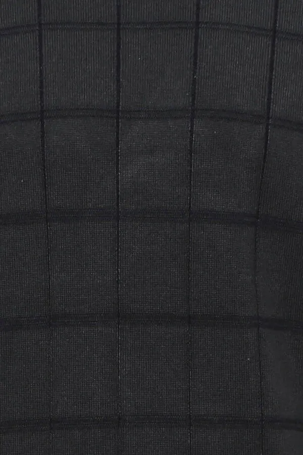 Plaid Half Turtleneck Green Sweater - Wessi