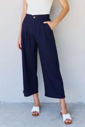 Pleated Detail Pants in Dark Navy