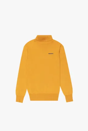 "PRESTANZA" PUMPKIN YELLOW TURTLE NECK