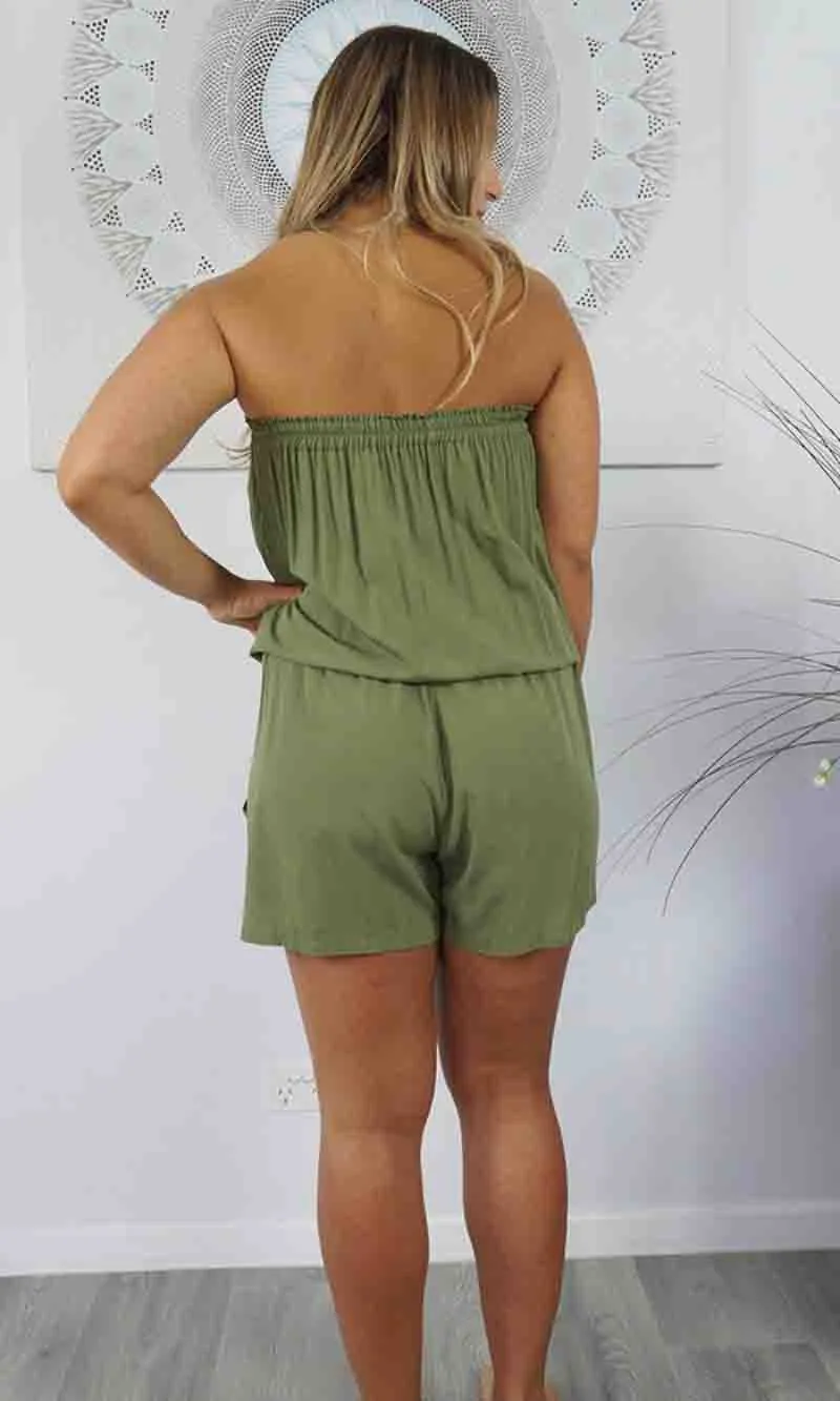 Rayon Jumpsuit Short Plain, More Colours