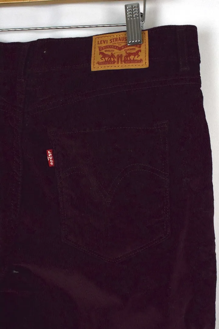 Red Levi Strauss Brand Corduroy Pants
