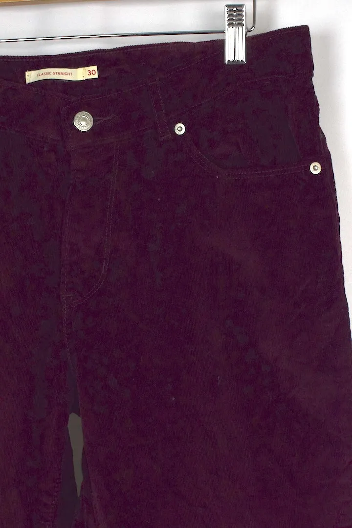 Red Levi Strauss Brand Corduroy Pants
