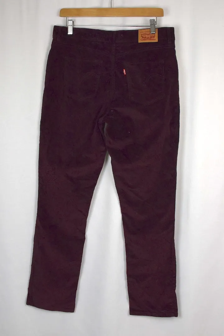 Red Levi Strauss Brand Corduroy Pants