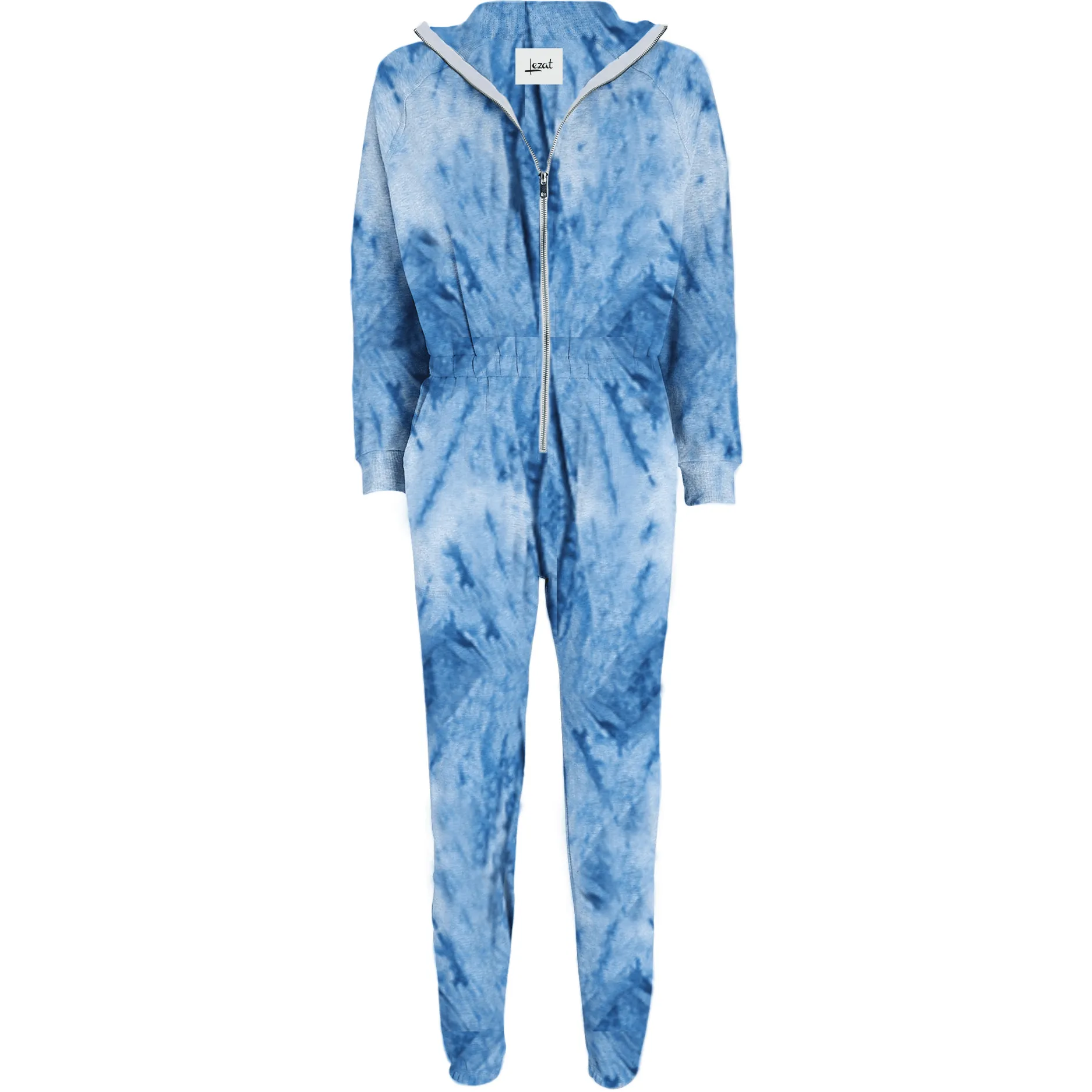 Restore Soft Terry Jumpsuit - Dusty Blue Tie Dye