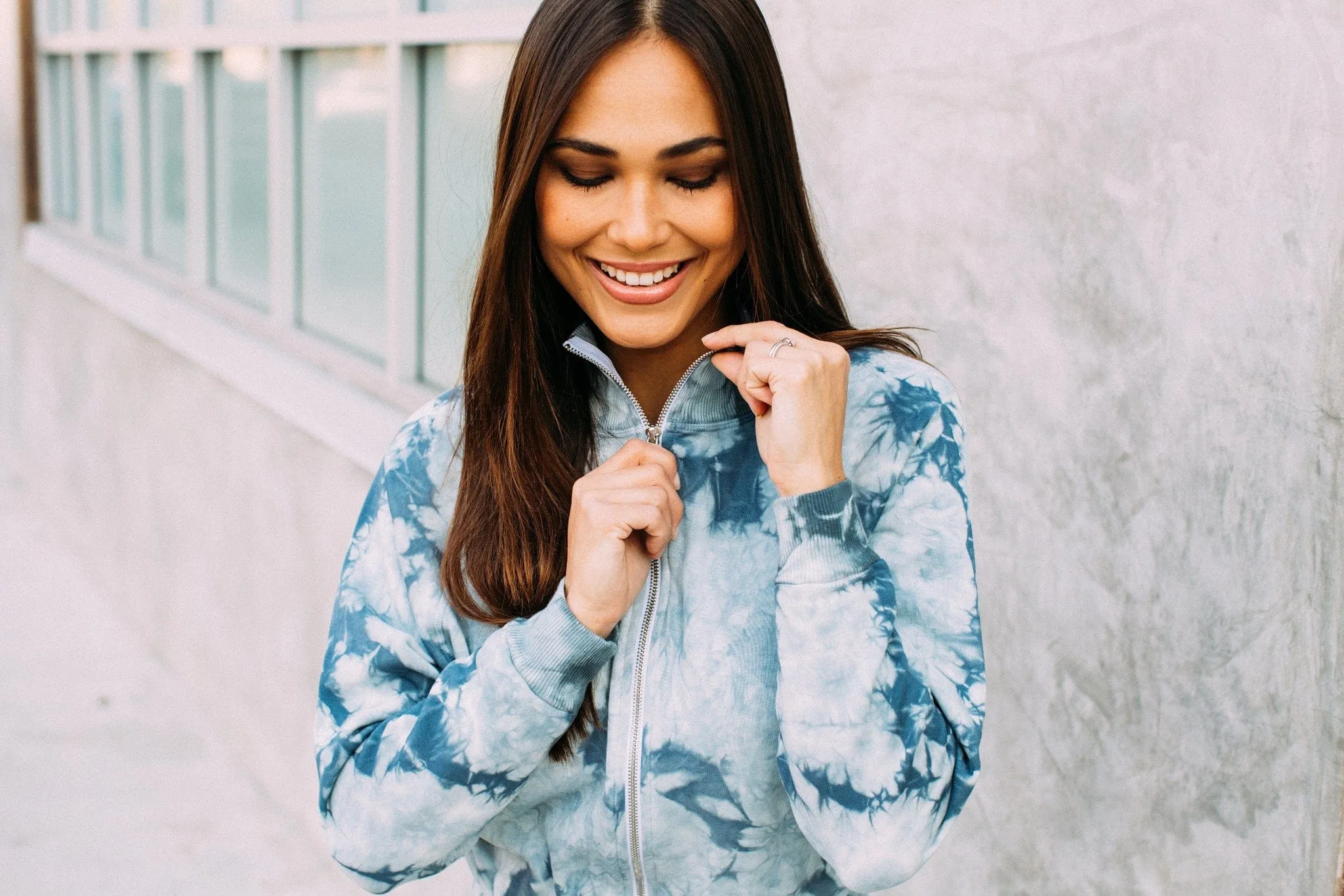 Restore Soft Terry Jumpsuit - Dusty Blue Tie Dye