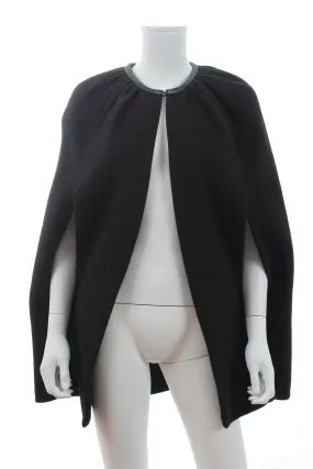 Rick Owens Leather-Trimmed Cashmere Cape