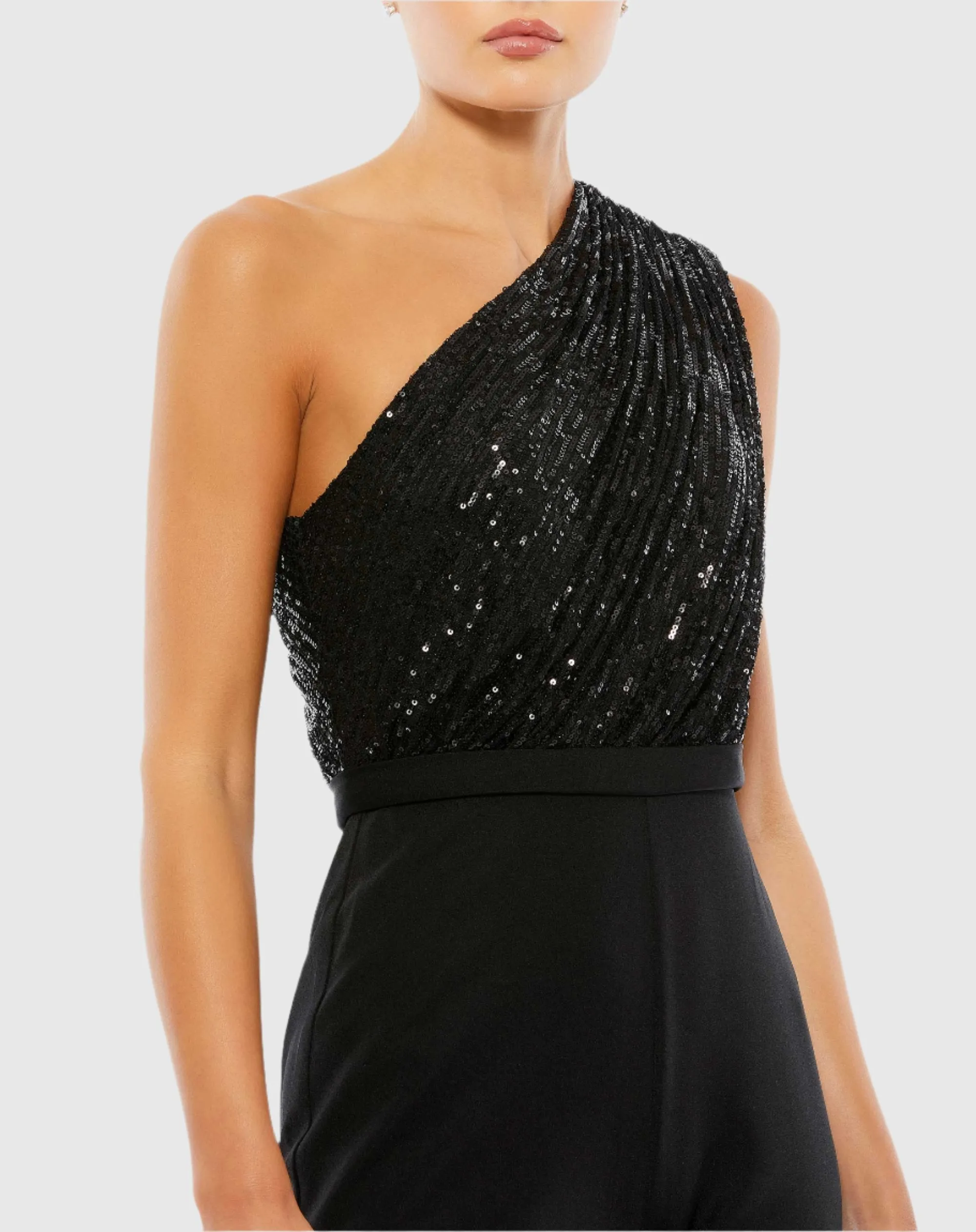 Sequined One Shoulder Jumpsuit - FINAL SALE
