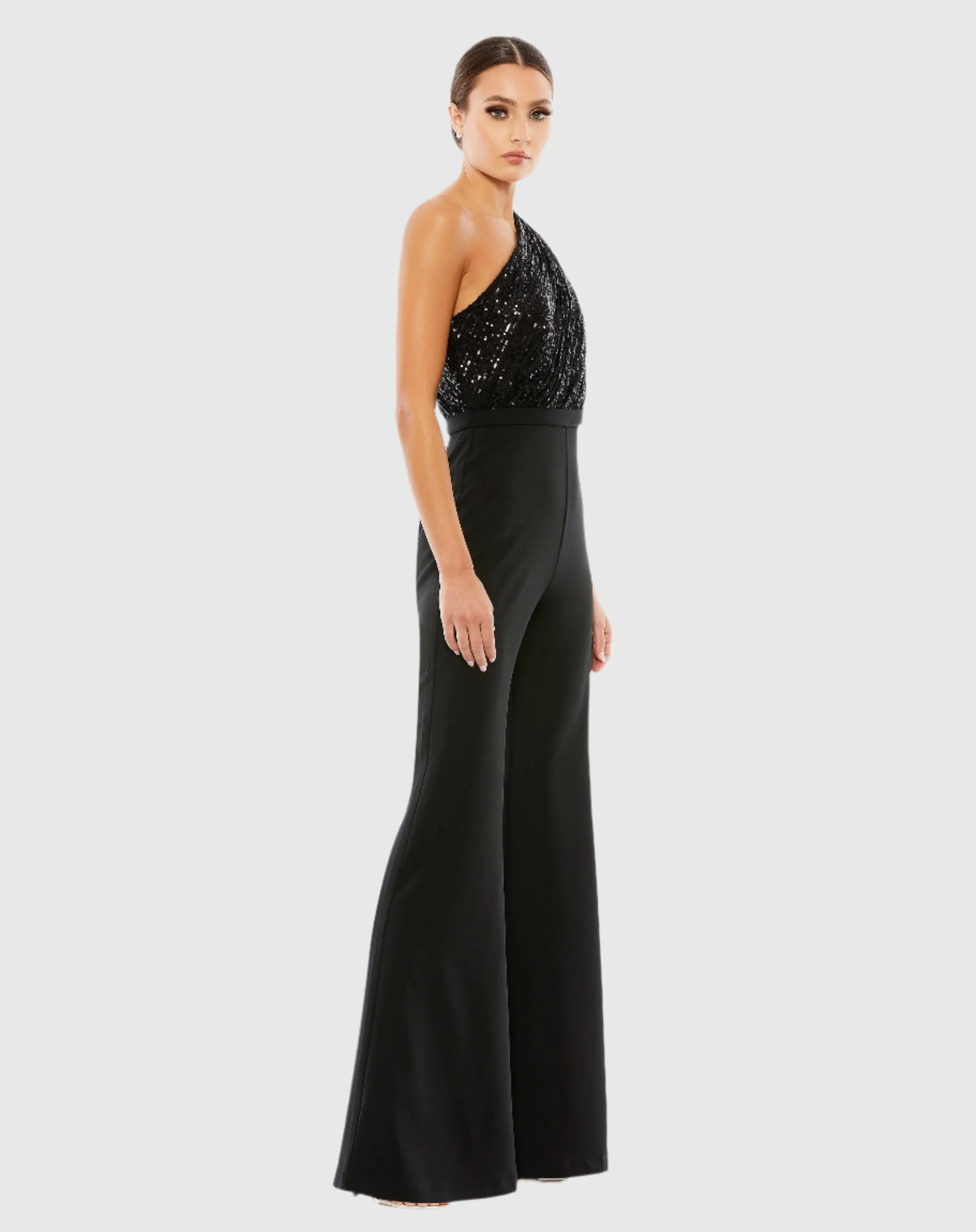 Sequined One Shoulder Jumpsuit - FINAL SALE