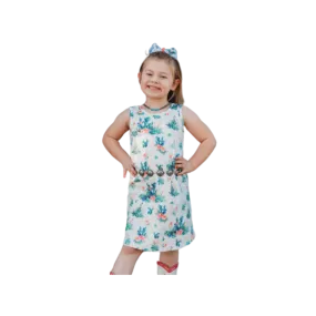 Shea Baby Kid's Cactus White Dress