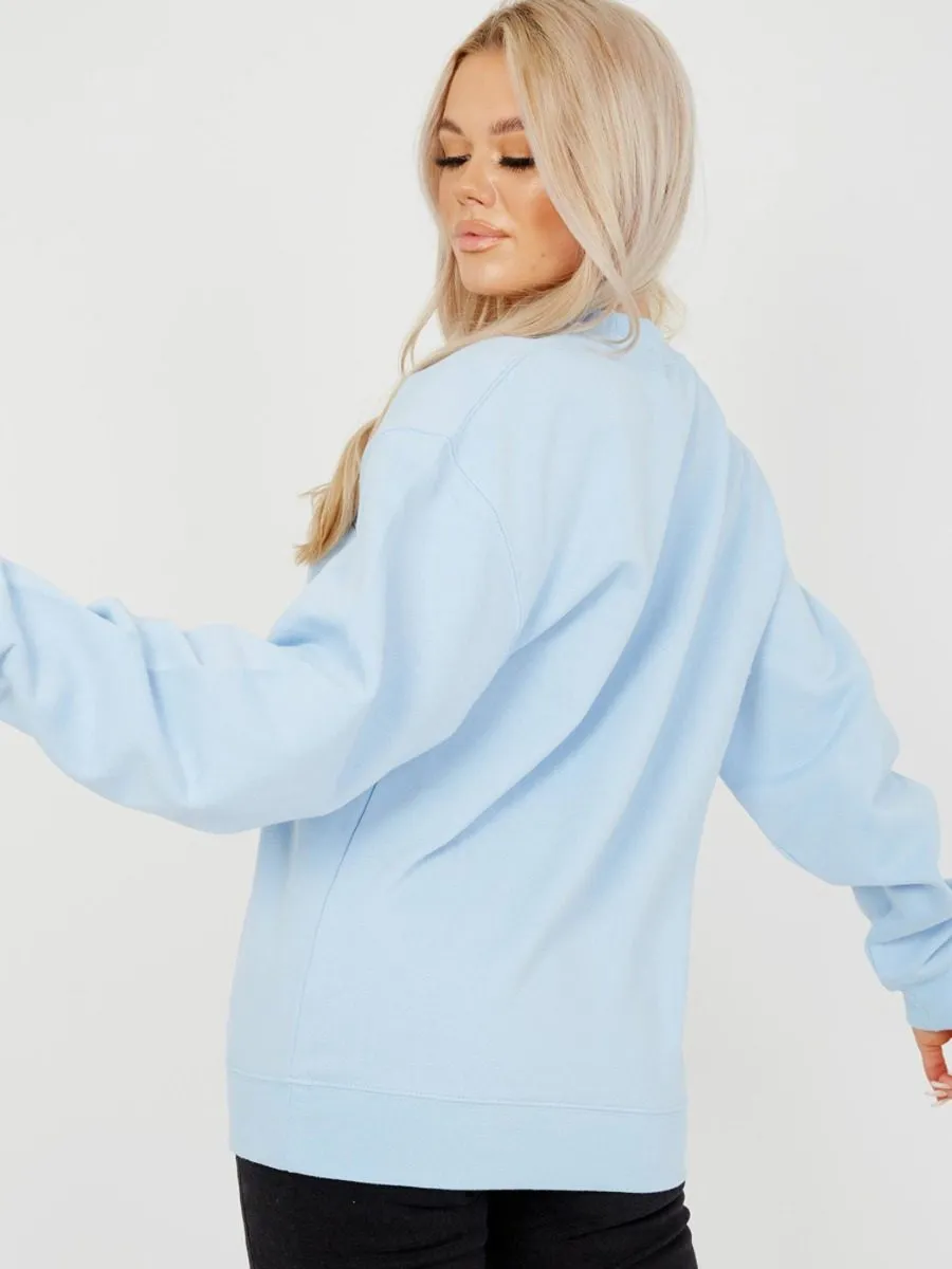 Simonne Plain Sweatshirt Jumper In Blue