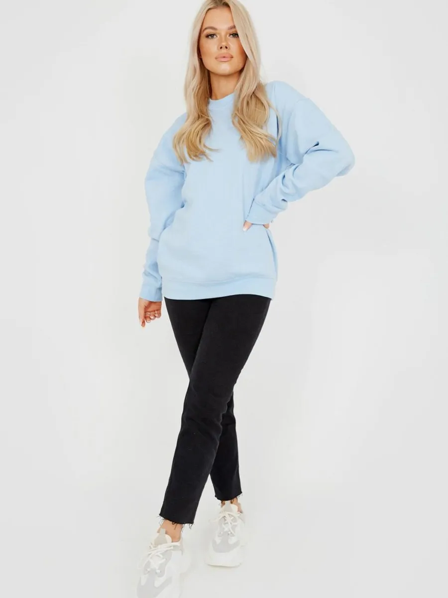 Simonne Plain Sweatshirt Jumper In Blue