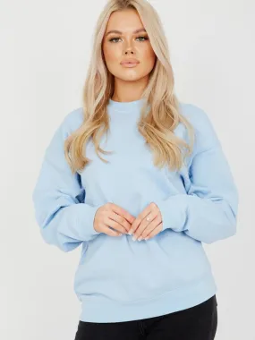 Simonne Plain Sweatshirt Jumper In Blue