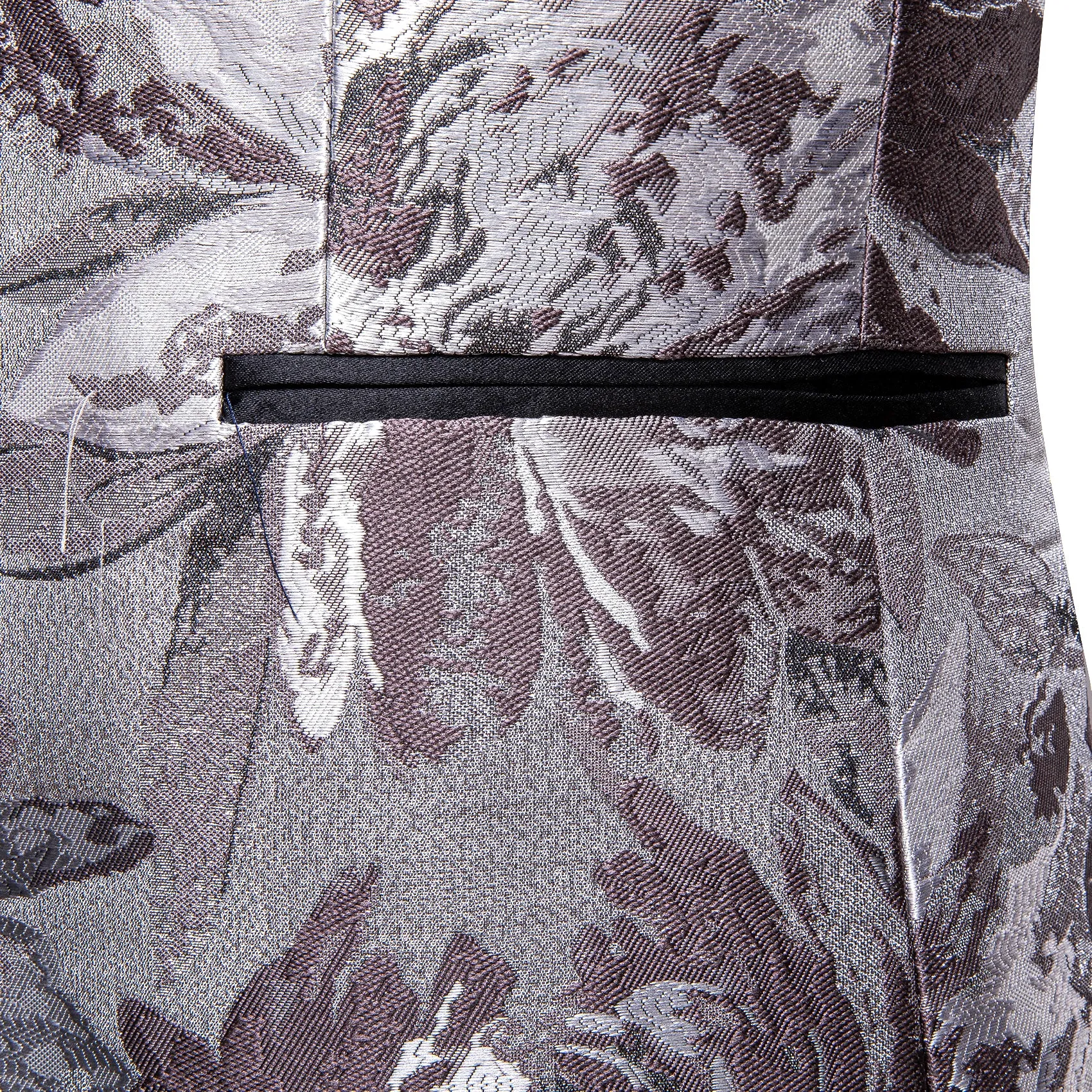 Sliver RosyBrown Floral Men's Suit for Party