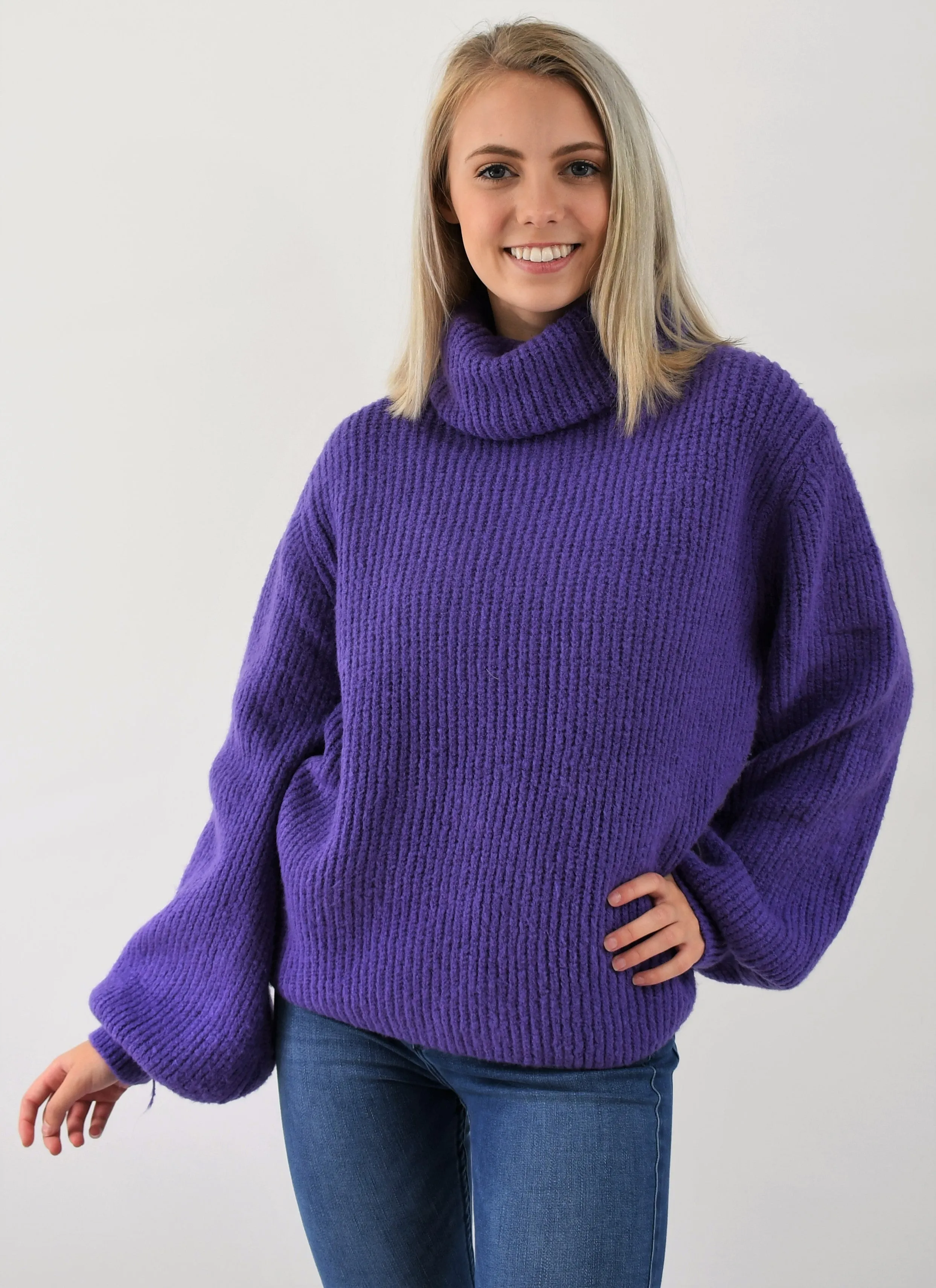 Slouchy Turtleneck Sweater