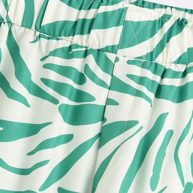 STRIPED HIGH WAIST STRAIGHT PANTS