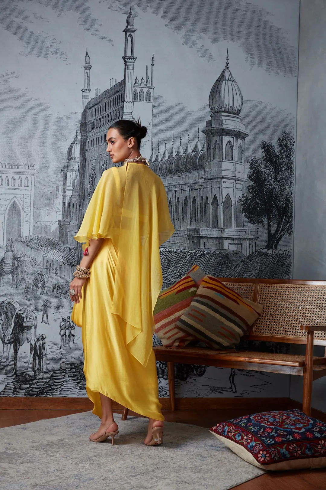 Sunshine yellow cape set