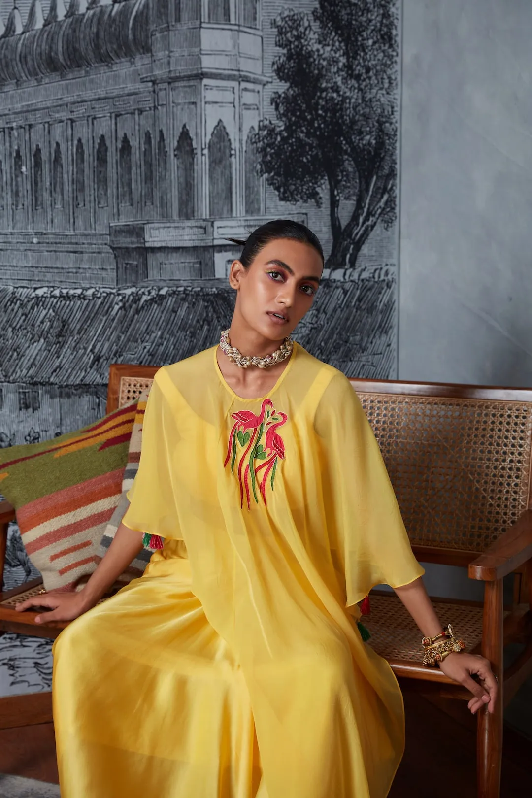 Sunshine yellow cape set