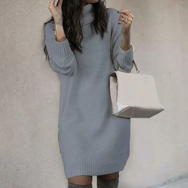 TastyHottie - Elegant Solid Color Knitted Dress