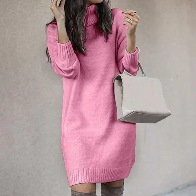 TastyHottie - Elegant Solid Color Knitted Dress