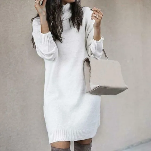 TastyHottie - Elegant Solid Color Knitted Dress
