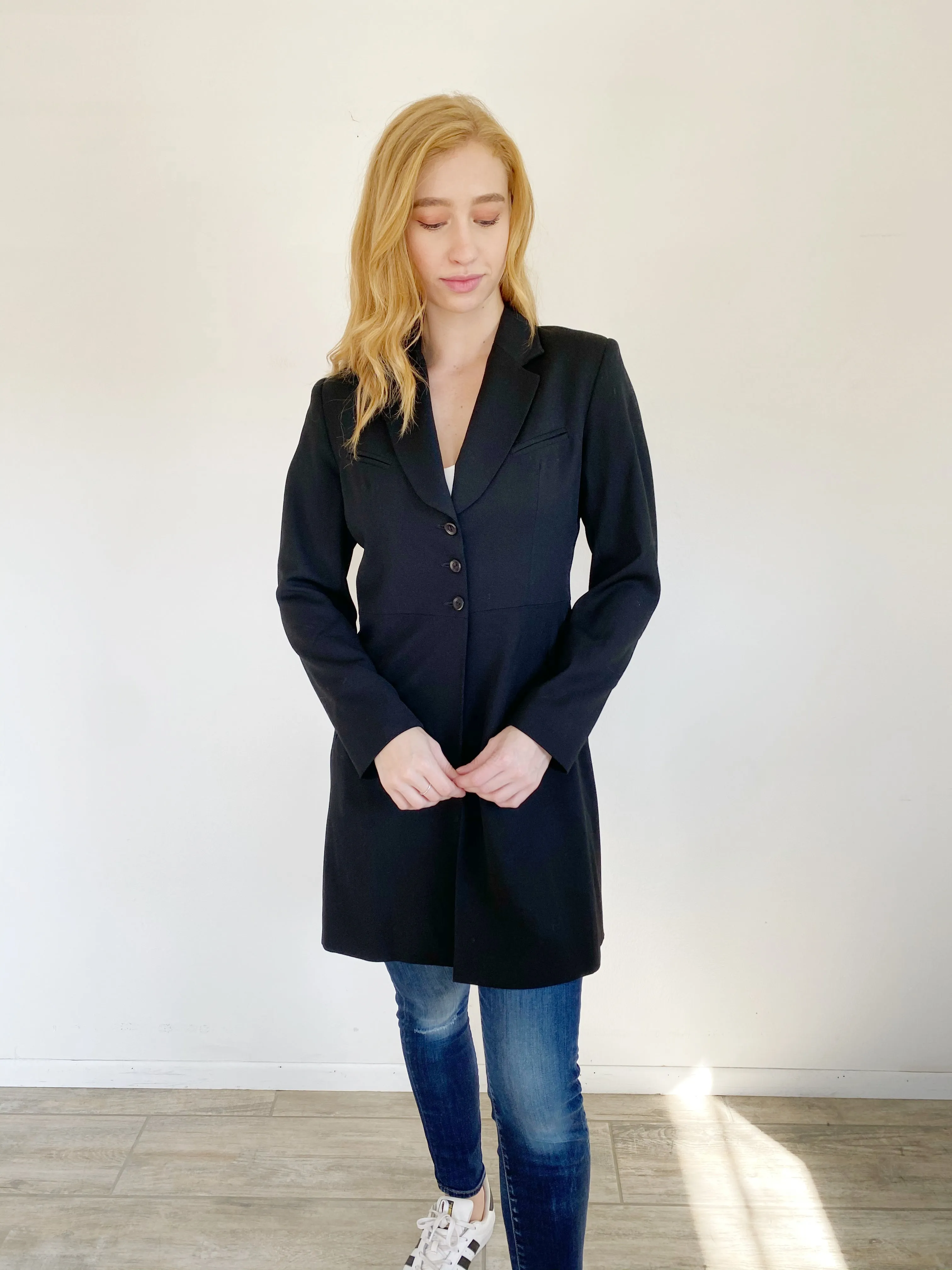 The MANUEL Wool Pea Coat Black Suit Jacket 6