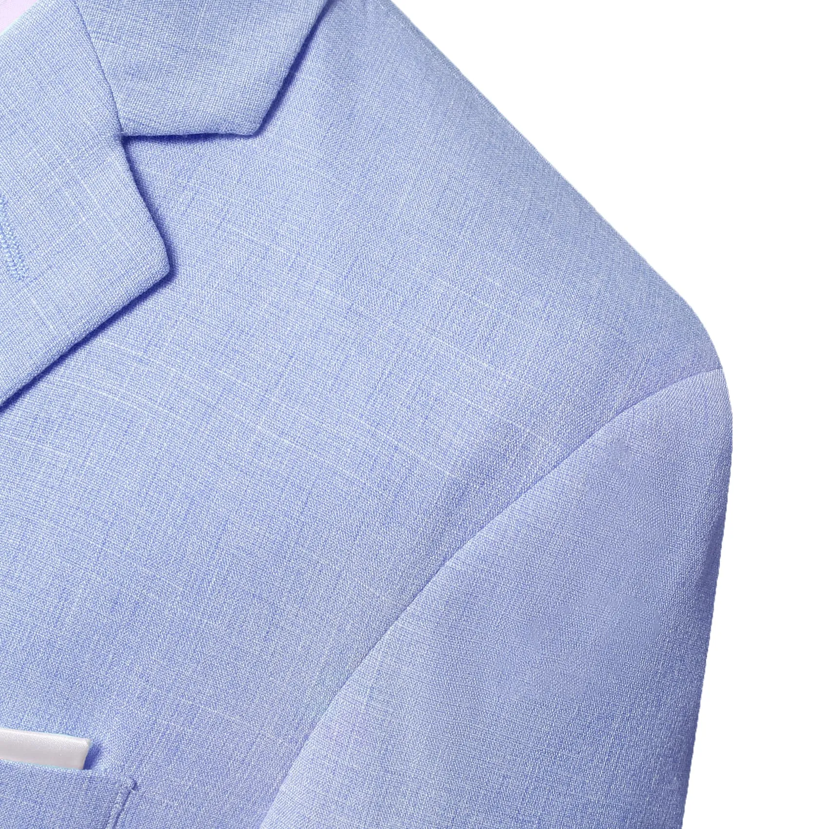 Ties2you Mens Suit Arctic Blue Solid Button Down Notched Collar Dress Suit Top