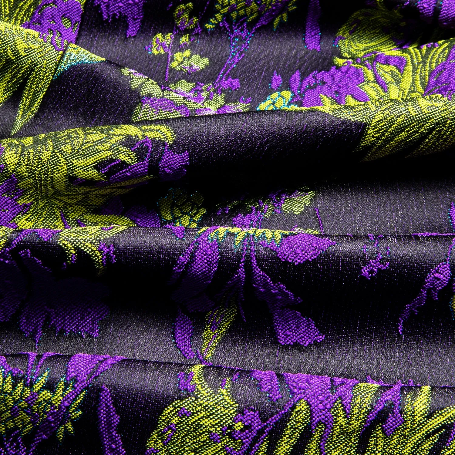 Ties2you Men's Suit Black Green Purple Floral Novelty Suit Fashion