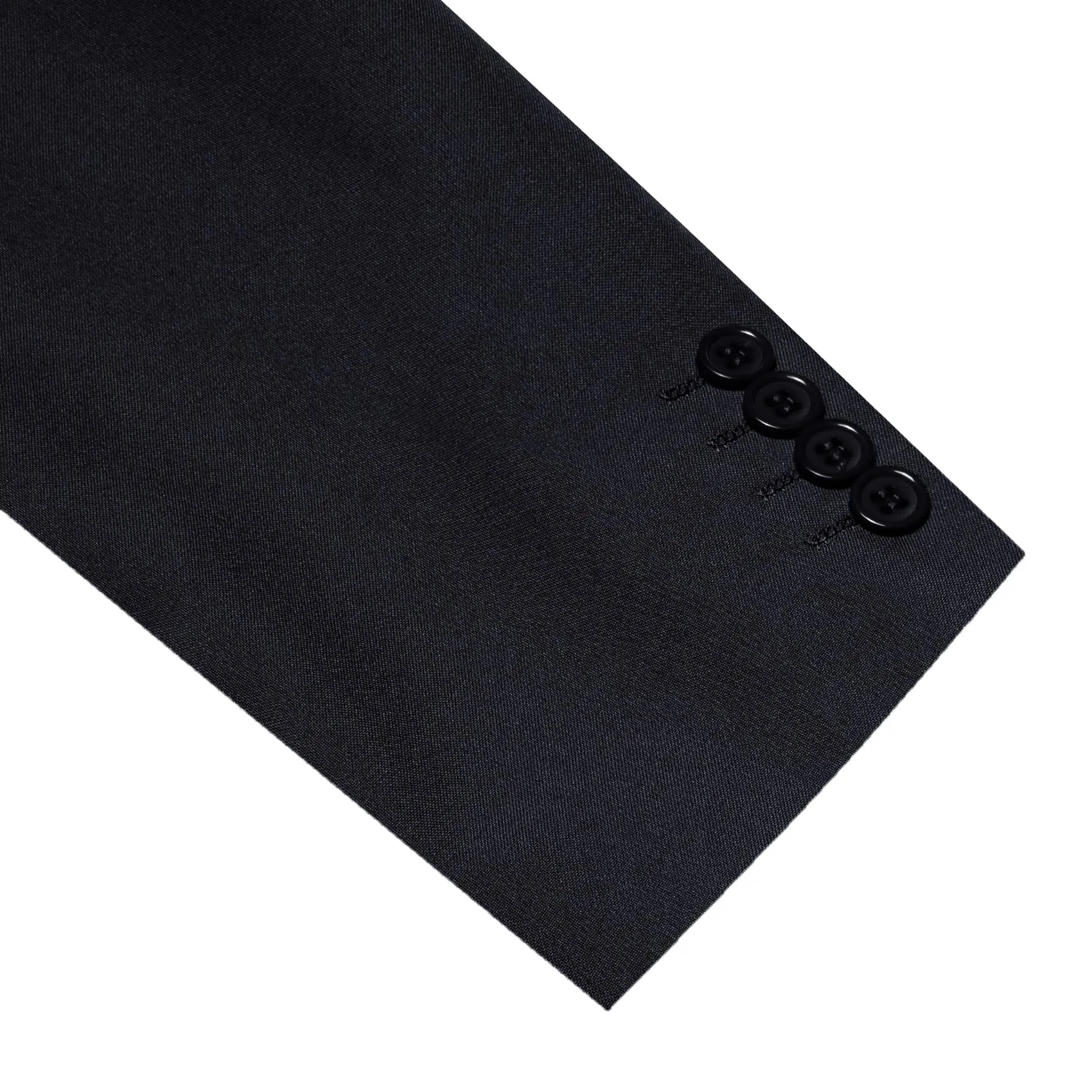 Ties2you Men's Suit Coal Black Solid Button Down Notched Collar Dress Suit Top
