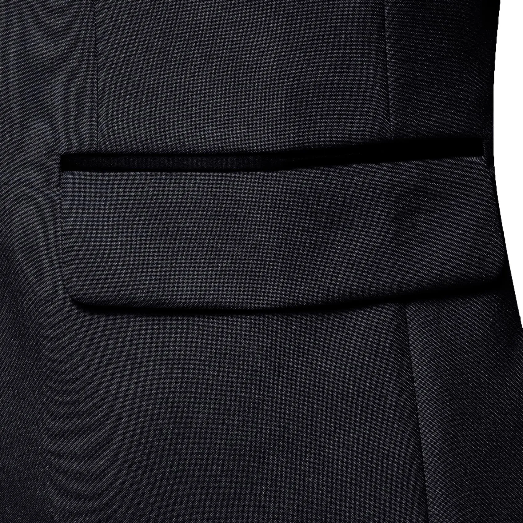 Ties2you Men's Suit Coal Black Solid Button Down Notched Collar Dress Suit Top