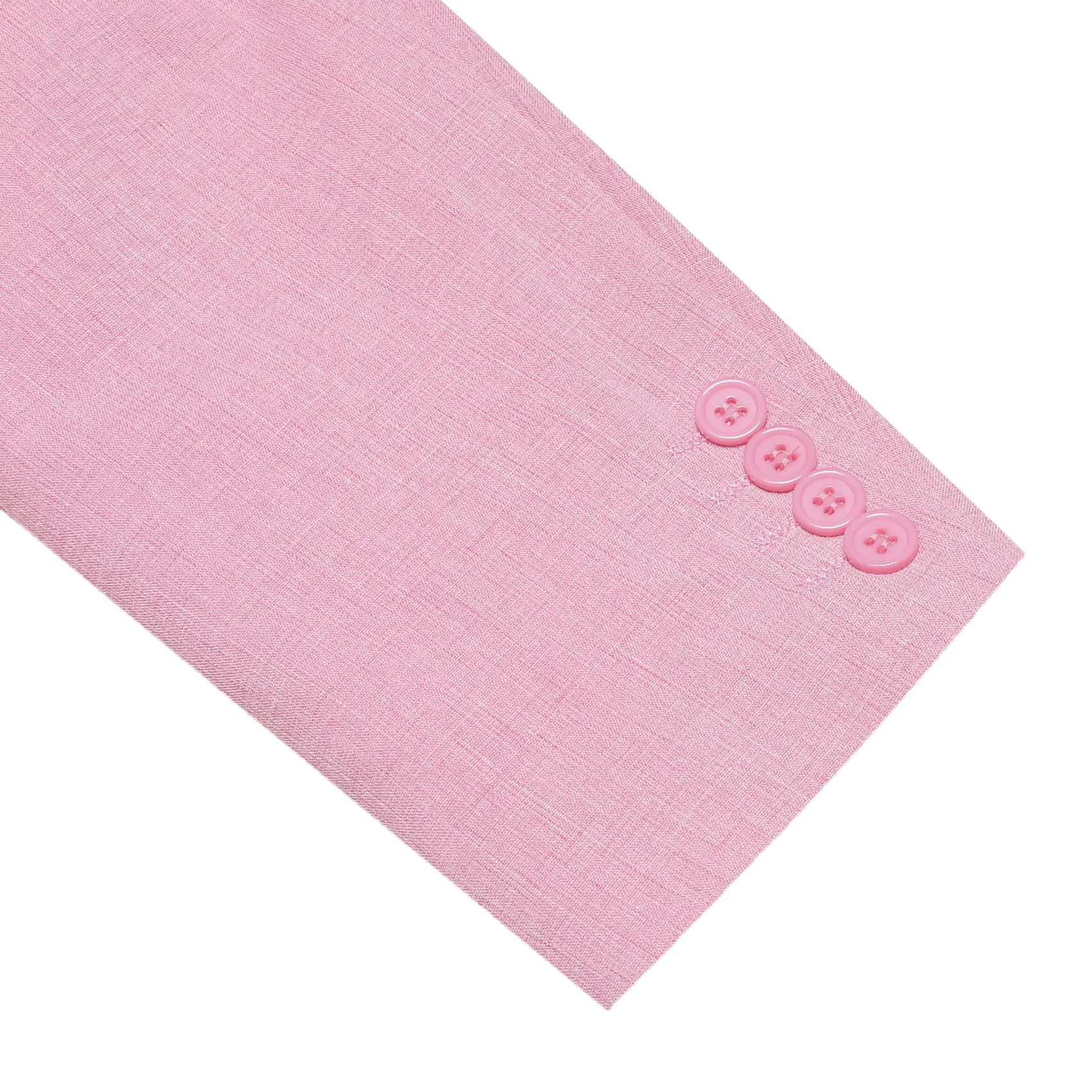 Ties2you Mens Suit Rose Pink Solid Button Down Notched Collar Dress Suit Top